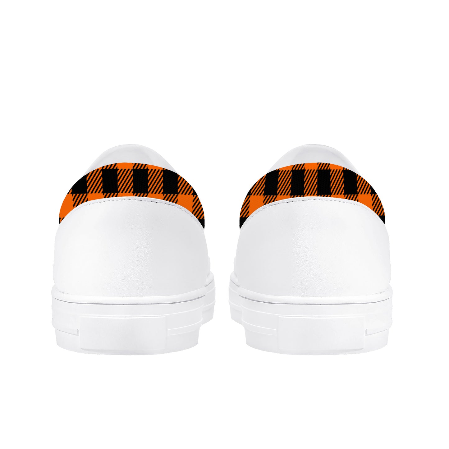 Orange and Black Gingham SlipOn Shoes Youth